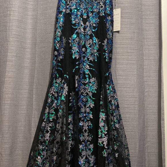 Jasz Couture 7317 Prom Dress | Beaded Mermaid Gown | Designer Evening Dress - Picture 3 of 5